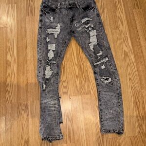 American Eagle Outfitters Black Distressed Skinny Jeans